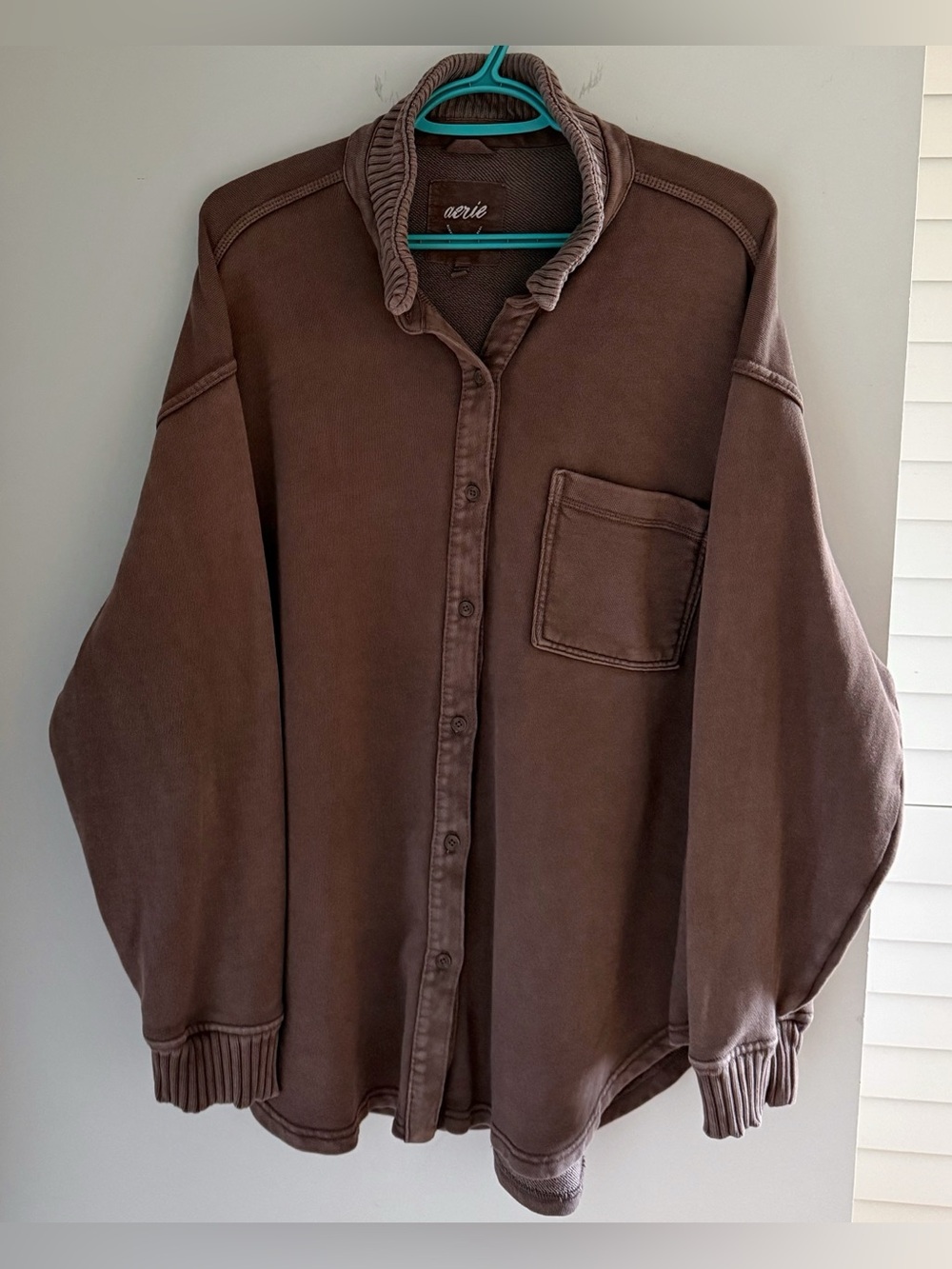 Aerie Lumber Jane Fleece Shirt L